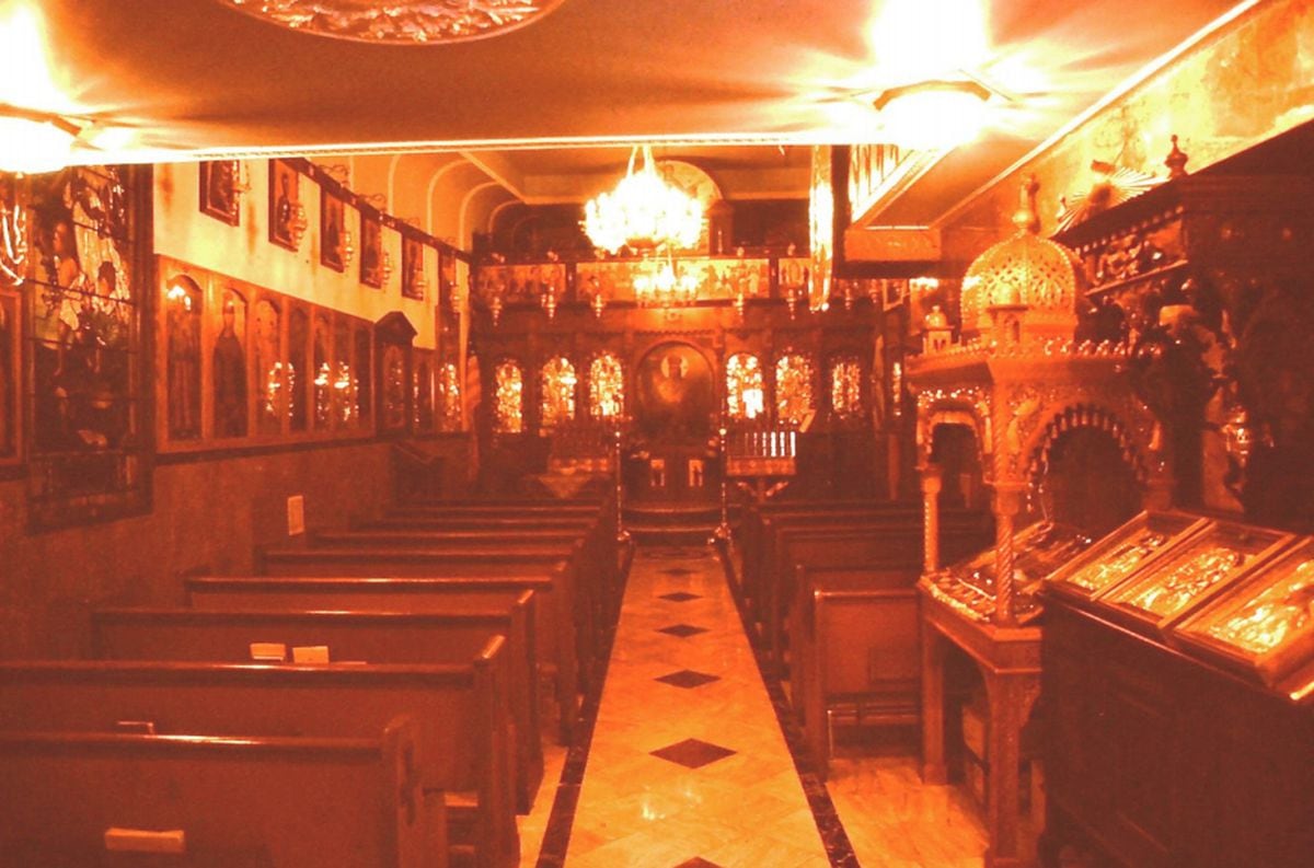 The glittering interior of the church, photographed just two days before it was destroyed. 
