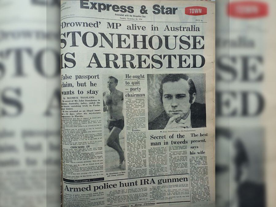 The Express & Star the day after Stonehouse was arrested. 