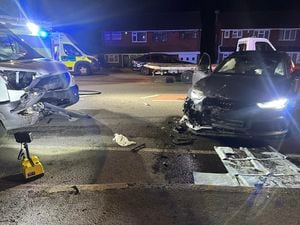The van and Audi RS6 collided at around 10.40pm. Photo: Rapid Recovery 24/7