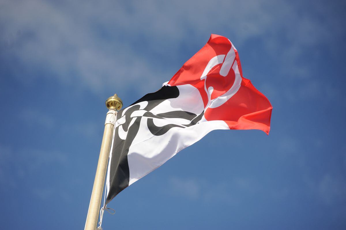 Black Country flag flying high over the Express & Star offices in Wolverhampton