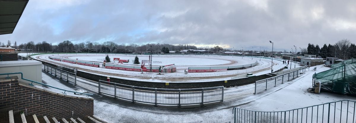 Wolverhampton Speedway in the snow. Picture by Kristina Evans