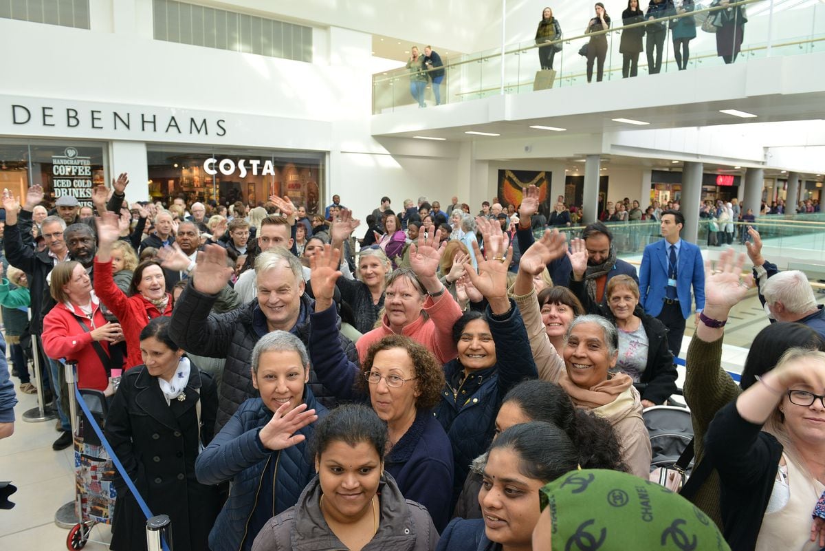 Crowds lined up to visit Debenhams when it first opened on October 12, 2017