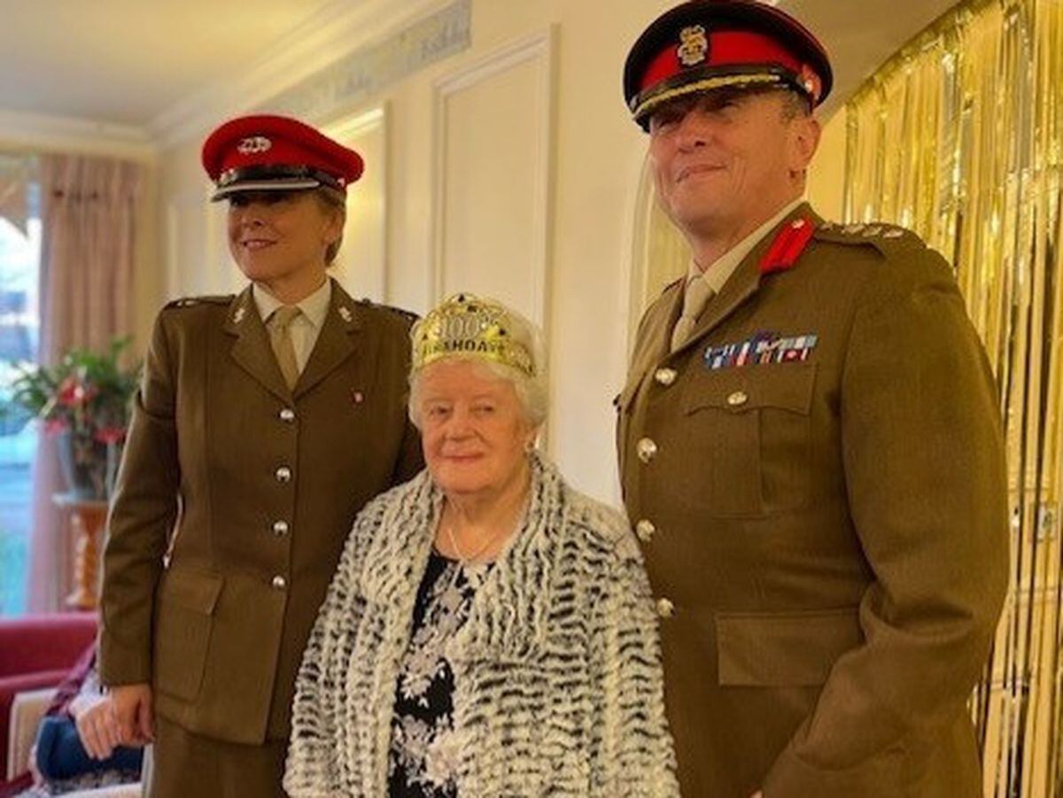 Christine Morgan received a visit from army officials after turning 100 