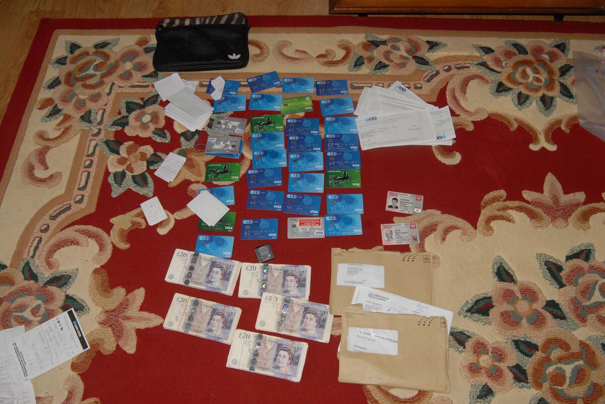 Some of the credit and debit cards created in the victims' names