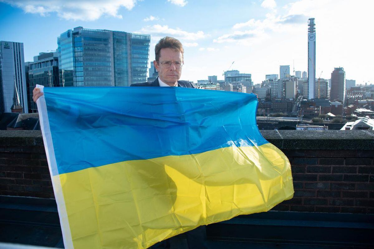 Mayor of the West Midlands Andy Street showed support for Ukraine on the first anniversary of the invasion last month