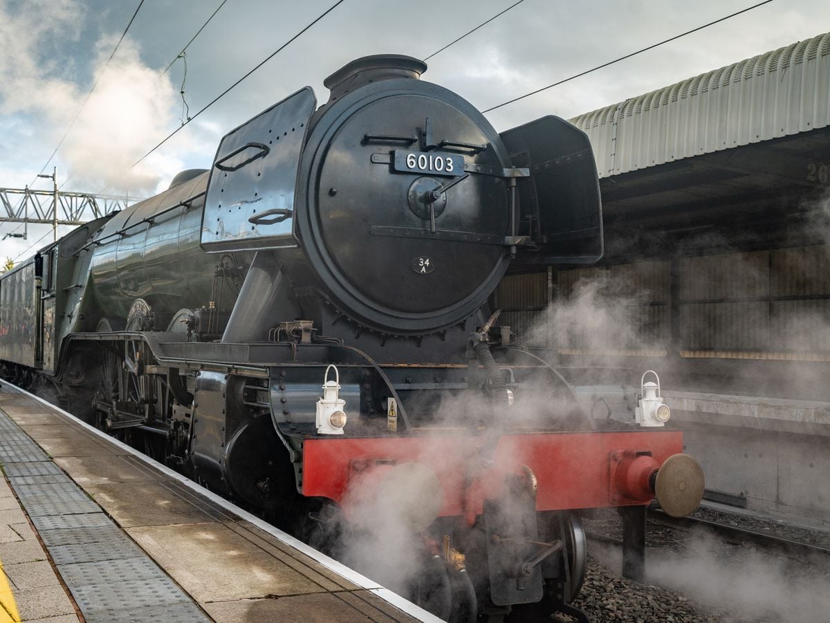 The Flying Scotsman arriving at Stafford Railway Station. Photo: Ian Knight instagram: @Zort70