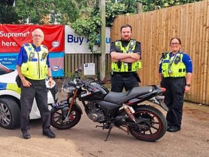 The bike was recovered by officers after giving chase of two men riding anti-socially. Photo: Brownhills, Pelsall, Shelfield and Rushall Police
