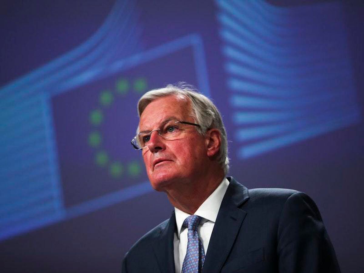 EU chief Brexit negotiator Michel Barnier during a news conference at the European Commission headquarters in Brussels
