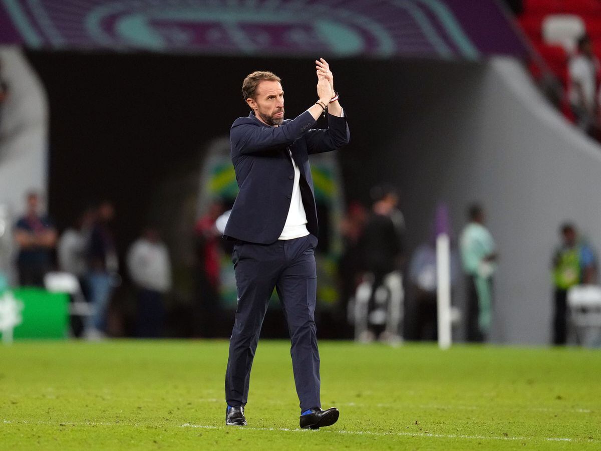 England manager Gareth Southgate applauds the fans after the win over Wales