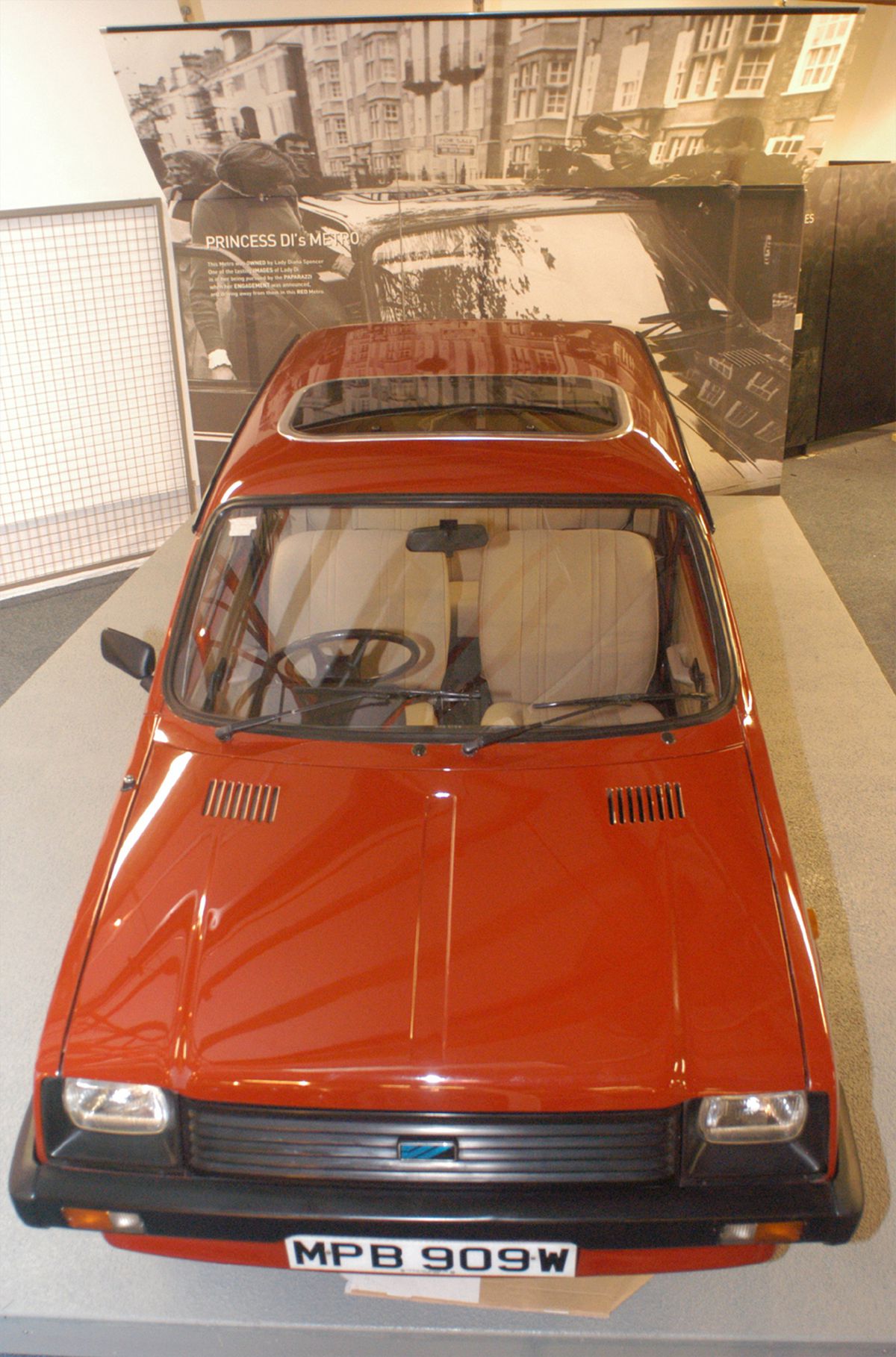 Princess Diana's Metro on display at Coventry Transport Museum