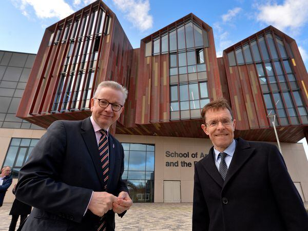 Michael Gove said he was looking forward to spending more time in the region as he toured the new Wolverhampton University campus with Mayor of the West Midlands Andy Street