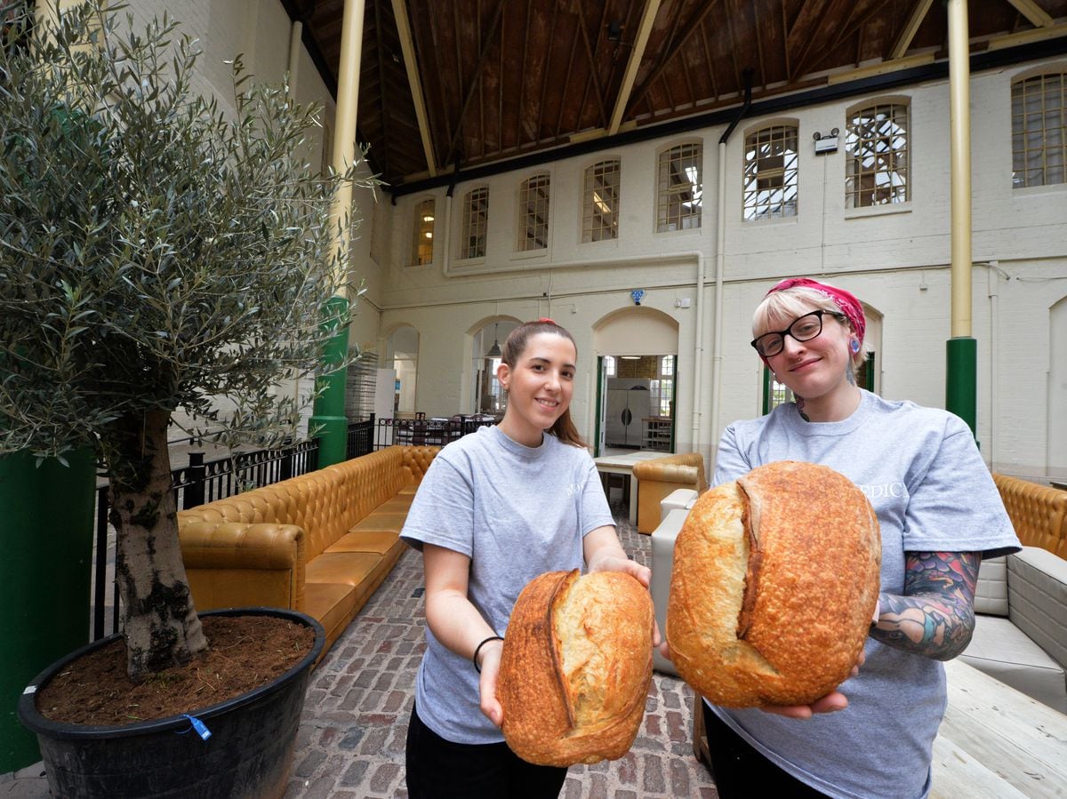 Baker Ellie Tsekoura, left, and bread baker Caz Richens 
