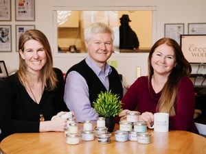 Owners of The Green Woman in Ludlow, sisters Eve and Suzanne Carnall, with their brother Anthony, who also works for the family business