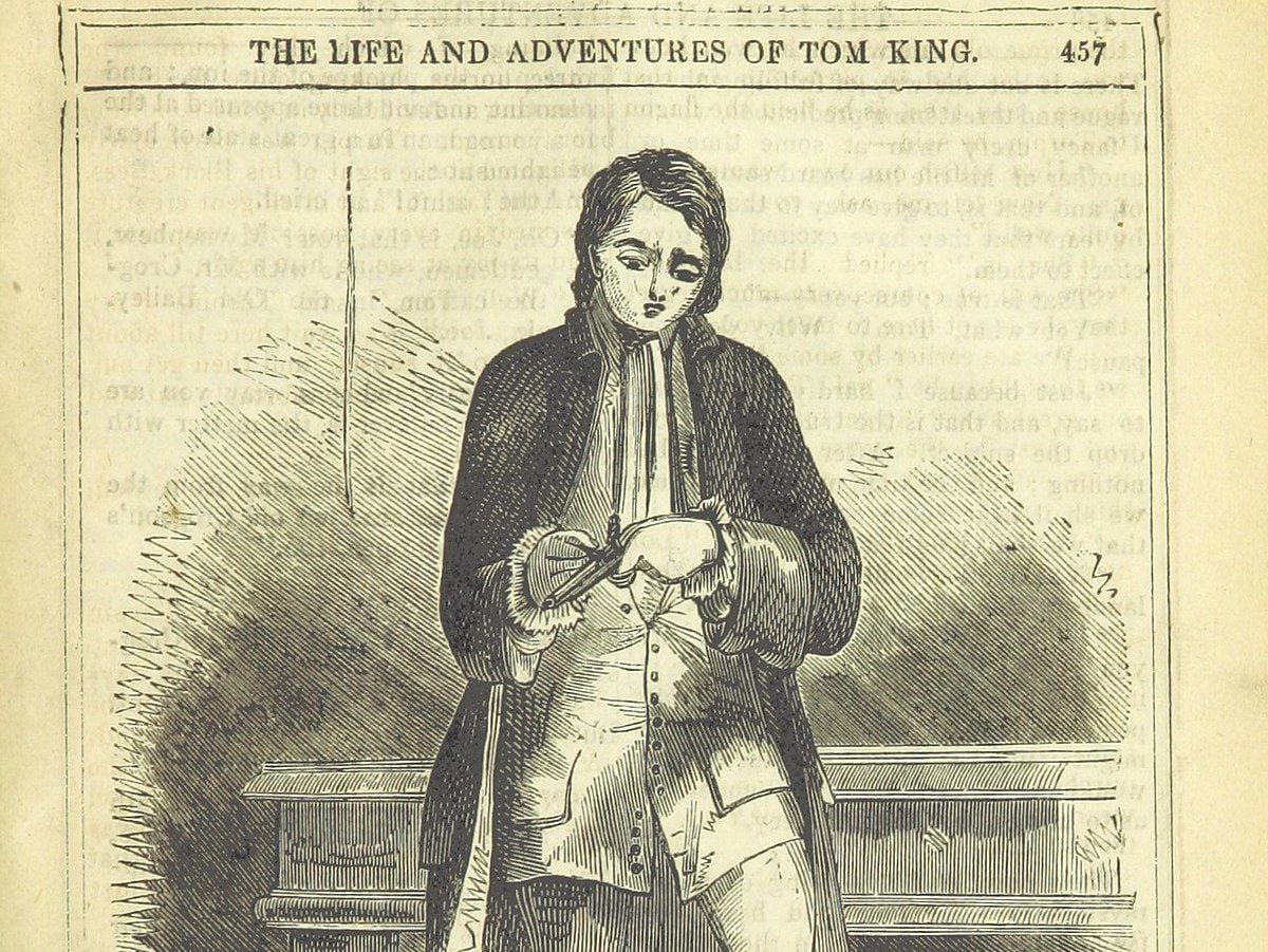 Tom King as depicted in The Life and Adventures of Tom King in 1851