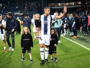 Jake Livermore and his children during the lap of appreciation after the Sky Bet Championship between West Bromwich Albion and Norwich City (Photo by Adam Fradgley/West Bromwich Albion FC via Getty Images).