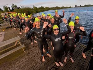 Ironman spectators ready for a dip in Chasewater 