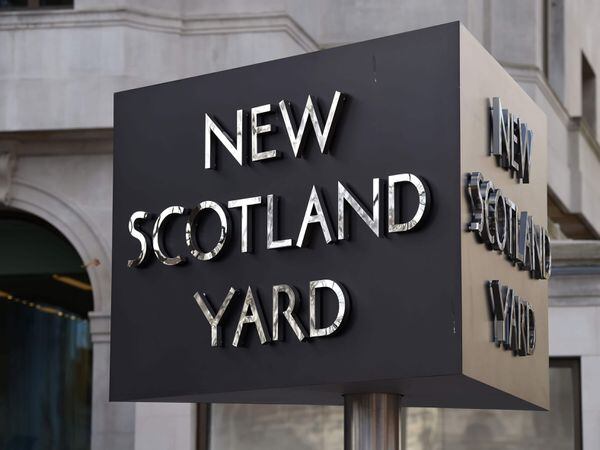 A New Scotland Yard sign outside the Curtis Green building on Victoria Embankment in London (Kirsty O'Connor/PA)