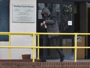 Darren Pritchard leaving Dudley Magistrates' Court
