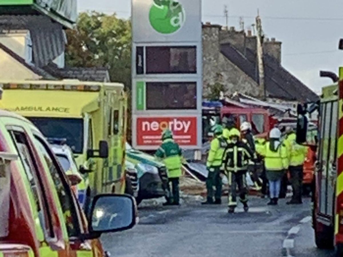 Explosion at Donegal service station