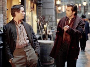 Christian Bale and Hugh Jackman making magic in The Prestige