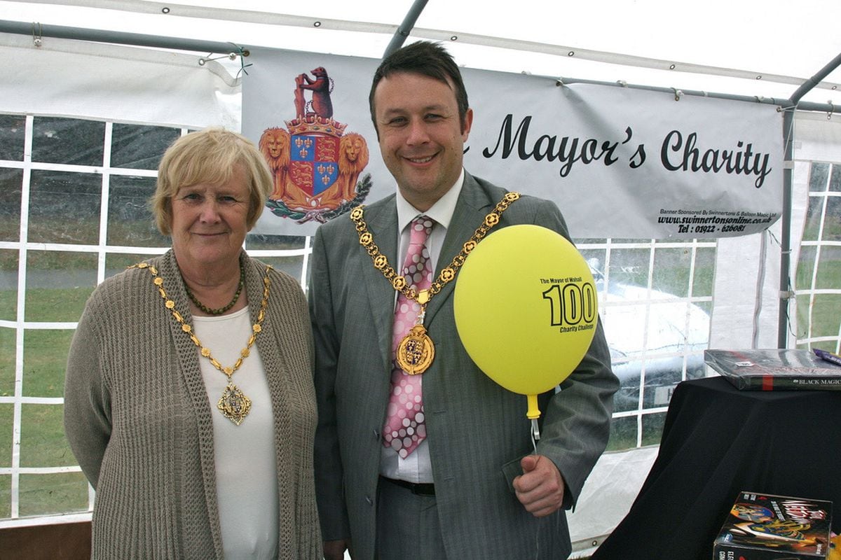 June Perry with her son Councillor Garry Perry during their year as Mayoress and Mayor of Walsall in 2011. PIC: Garry Perry