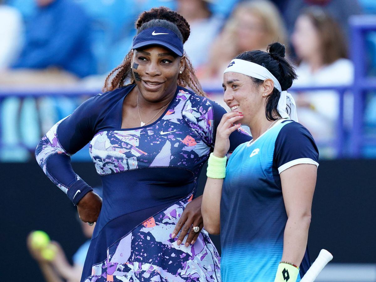 Ons Jabeur's (right) knee injury has brought an early end to her partnership with Serena Williams