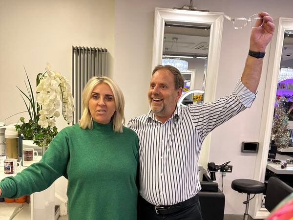 Gary Edge, with wife Sharman Edge, 61, has also retired from Zaks Hairdressing