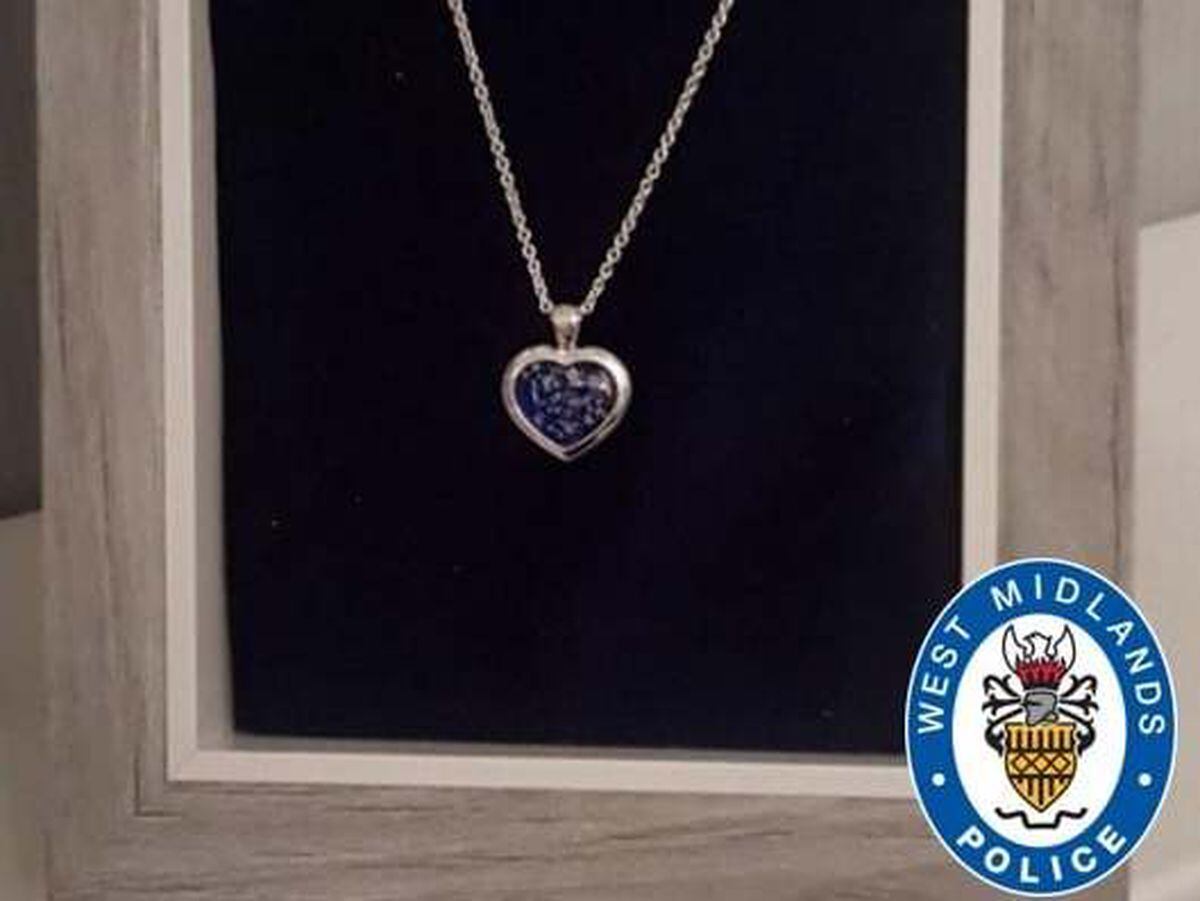 The stolen necklace contains ashes of the owner's mother. Photo: West Midlands Police.