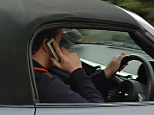 Drivers using mobile phones
