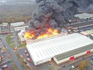 The fire could be seen seven miles away. Photo: Daz/Hereford and Worcester Fire Service