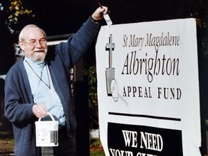 The Rev Roger Balkwill at the time of the launch of an appeal to raise money to revamp St Mary Magdalene Church, Albrighton, in 1992.
