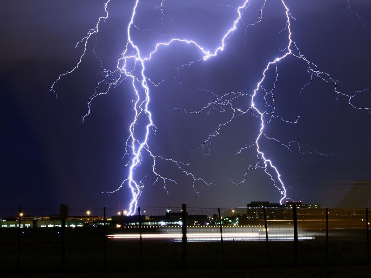 The Met Office has warned of thunderstorms and lightning from Monday onwards. Photo: Met Office