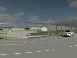 An artist's impression of the new Household Waste and Recycling Centre on Middlemore Lane, Aldridge. Photo: Walsall Council