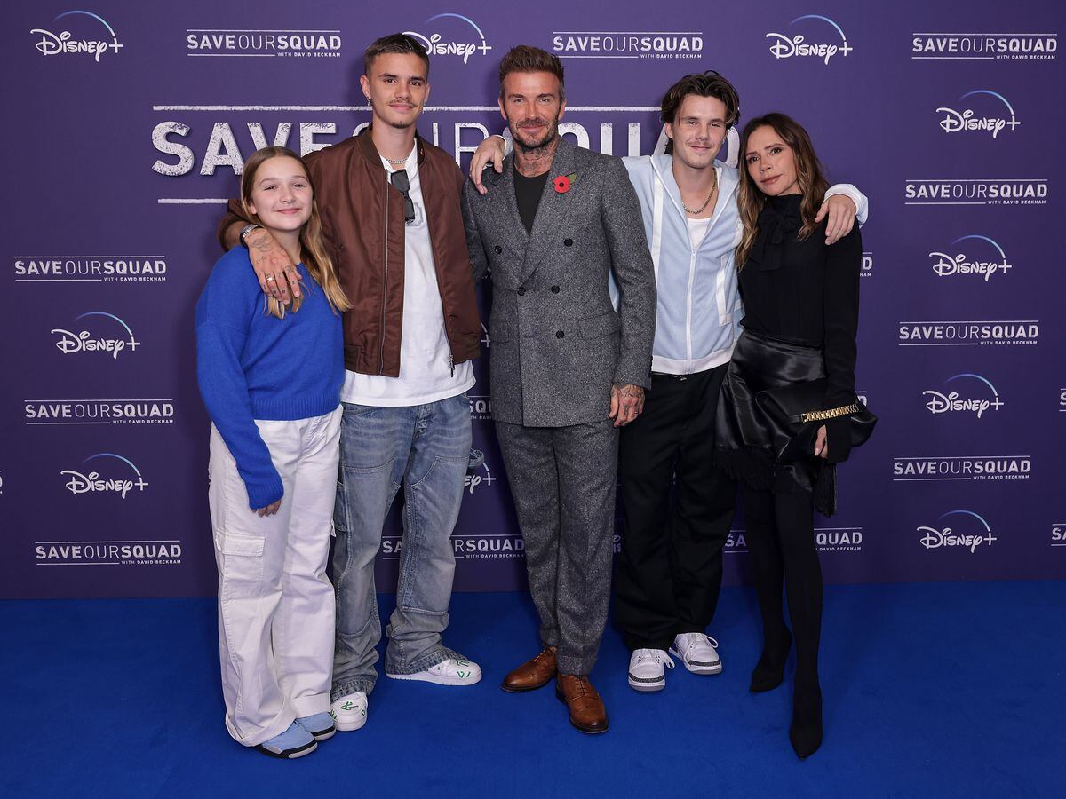 Members of the Beckham family at Disney+ 'Save Our Squad With David Beckham' - Exclusive Screening
