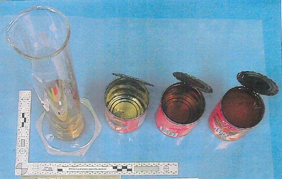 Liquid cocaine, with a potential street value £375,000, was found inside tins of fruit punch