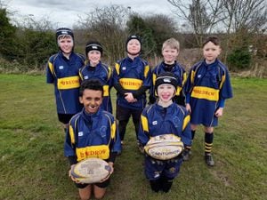 The Under 10s after a game at Trentham at the weekend.Back Row (left/right) - Dylan Green, Jacob Le-Poidevin, Oliver Beach, Ethan Hall and Alfie Evans.Front row (left/right) - Theo White and Megan Davis.