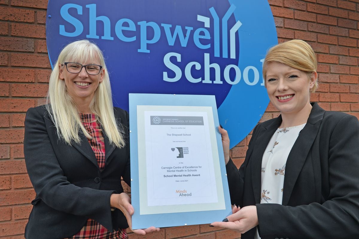 The Shepwell Short Stay School in Willenhall has been awarded a Silver standard for its outstanding mental health and wellbeing provision. Pictured left, deputy head Lisa Southall and Tanya Birch