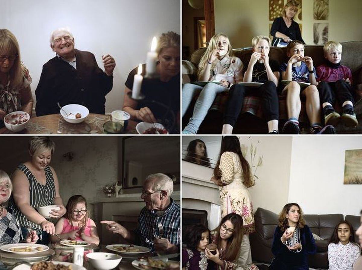 Britain at dinner time: Intimate photos lay bare the reality of modern families in 2017 - not the myth