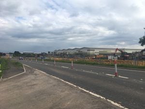 Roadworks taking place at the A34 near the new Pets at Home site north of Stafford