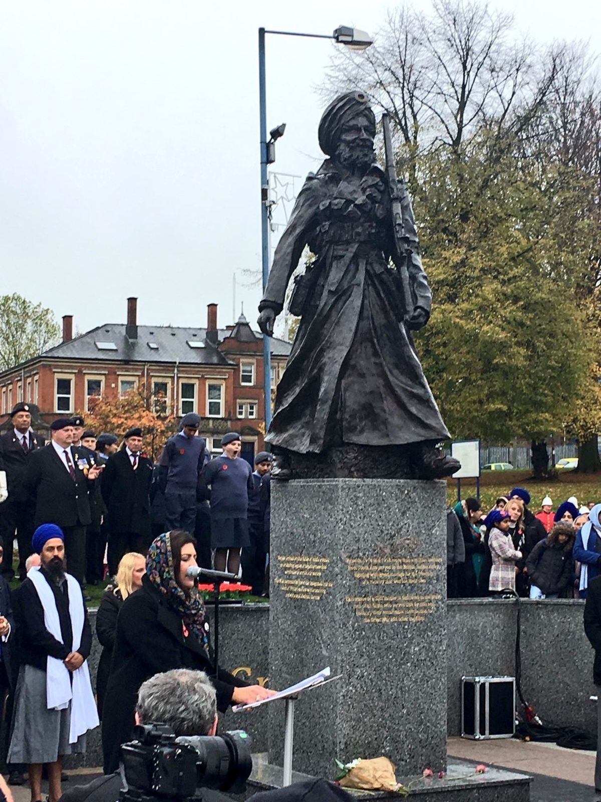 The Lions of the Great War memorial in Smethwick in 2018