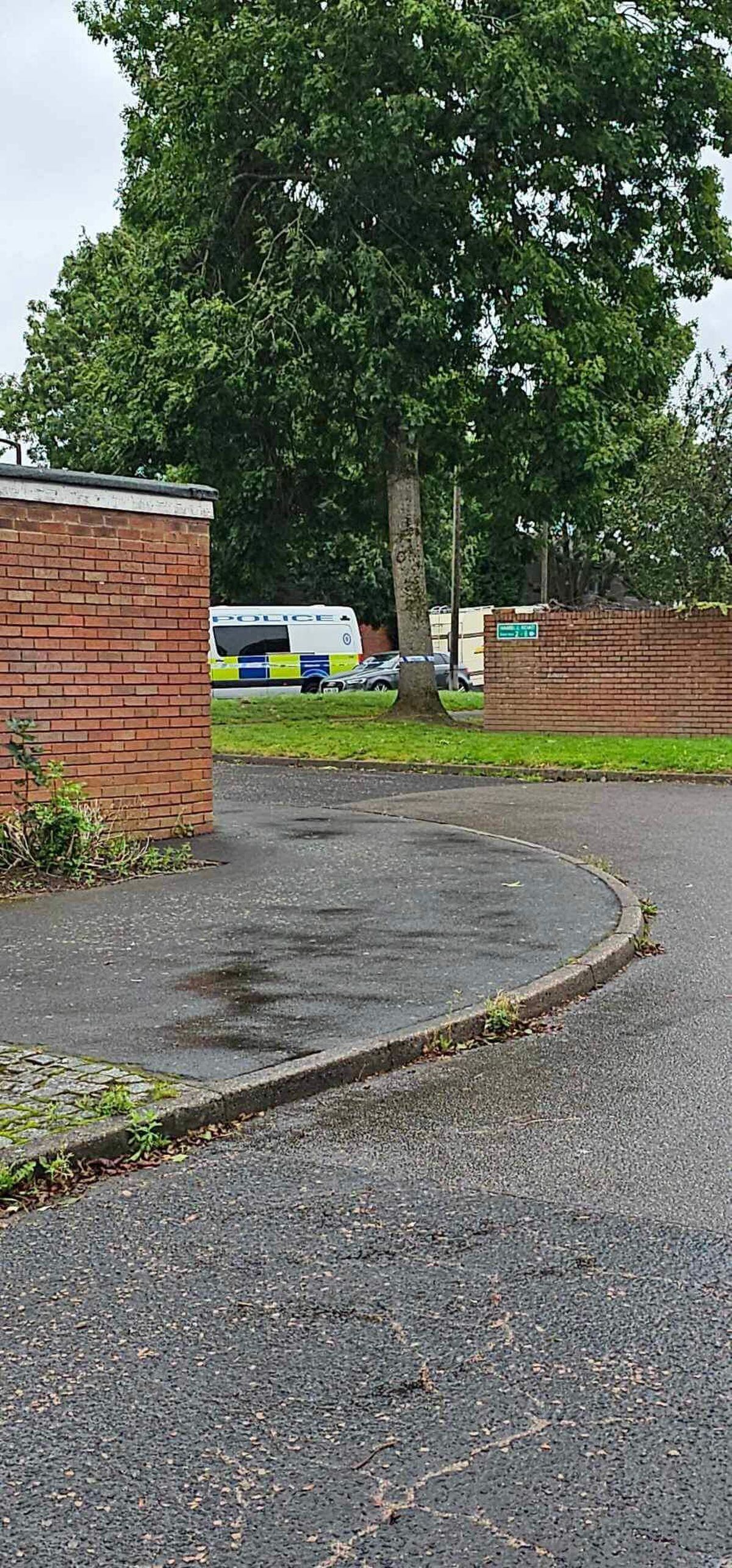 Roads in the Merry Hill area of Wolverhampton have been sealed off while police work at the scene