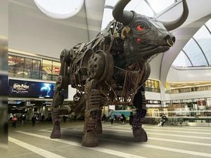 The Bull was originally constructed of lightweight aluminium tubing and is now in the process of being redesigned as a static artwork to be displayed for passengers and passers-by alike to enjoy for years to come at New Street Station
