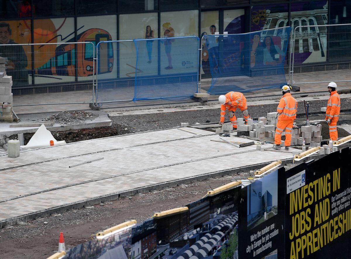 The work happening in Wolverhampton city centre