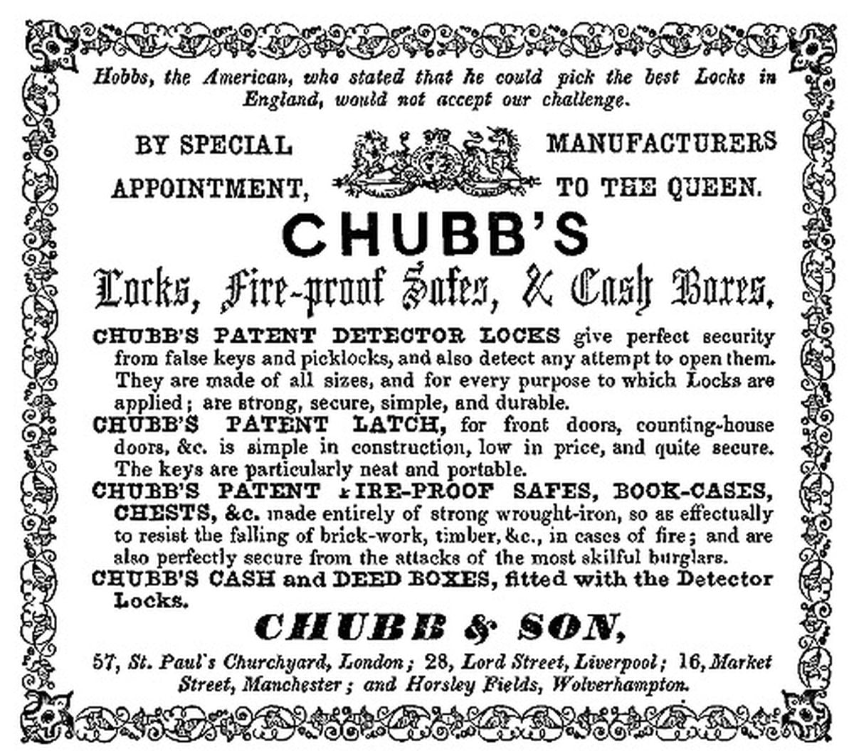 An advertisement in Melville's 1851 Wolverhampton Directory