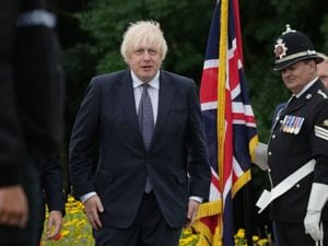 Prime Minister Boris Johnson attends the unveiling of the UK Police Memorial