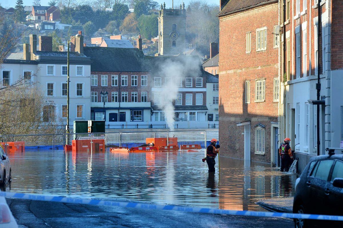River Severn flooding in Bewdley on Saturday