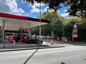 The Himley Road Service Station on Monday after it reduced its fuel prices. Photo: Himley Road Service Station