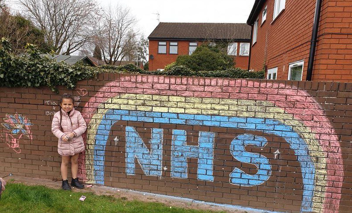 Brihanna Garcia, 7, thanking NHS workers