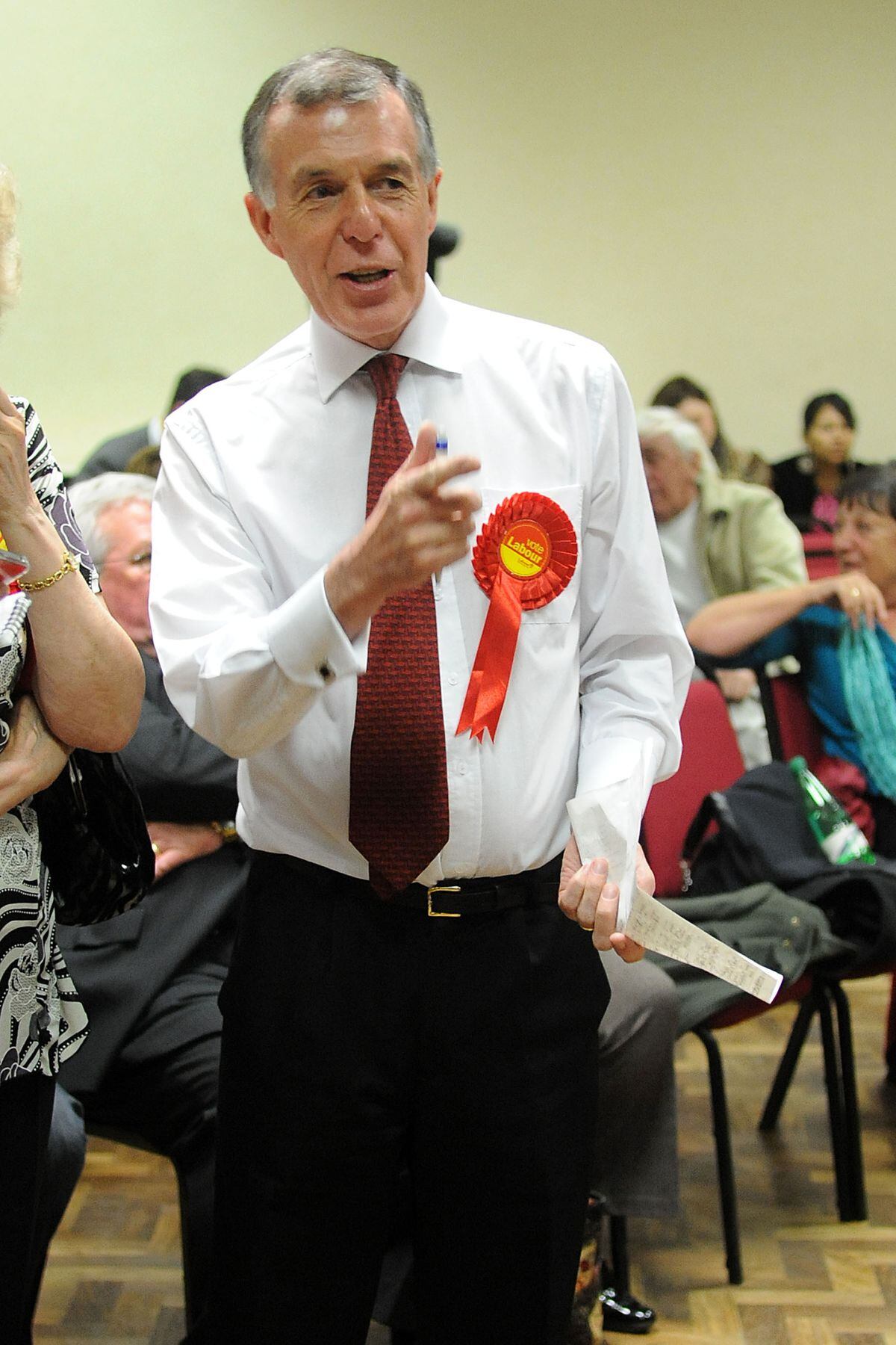 Mr Adamson at a local elections count at the Civic Centre, Cannock, when he was leader in 2012