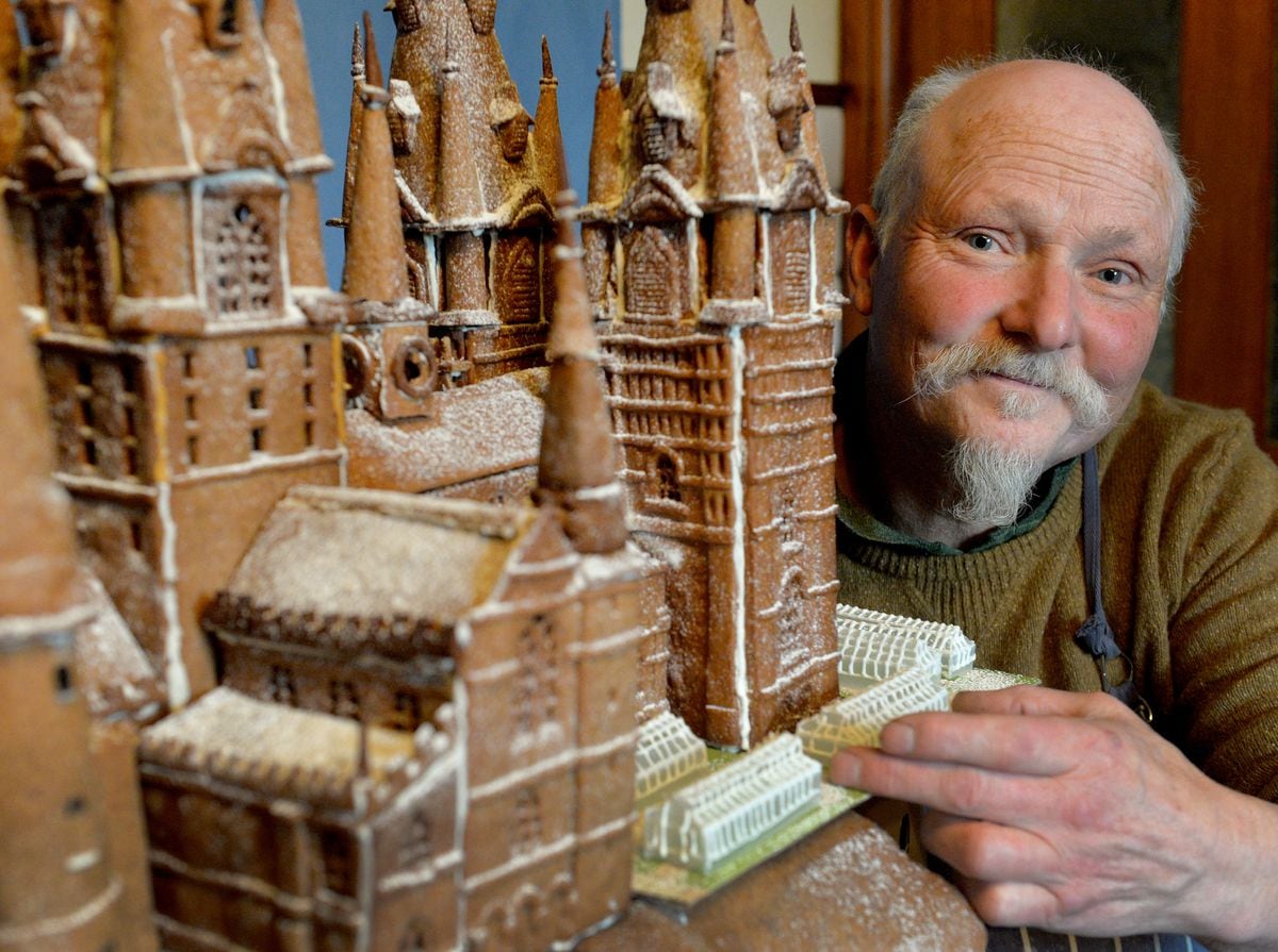 Bake Off's Terry Hartill is making a giant Hogwarts gingerbread castle in his kitchen